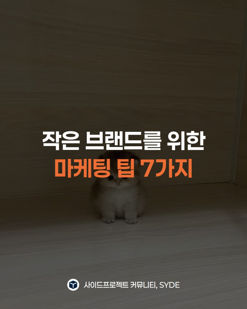 작은 브랜드를 위한 마케팅 팁 7가지