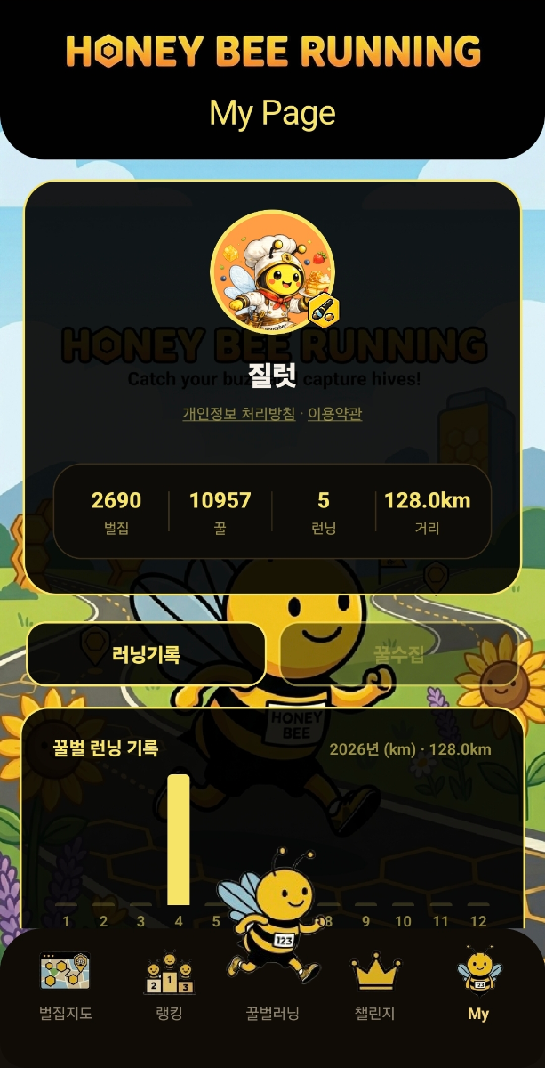 허니비런닝 스크린샷 다음