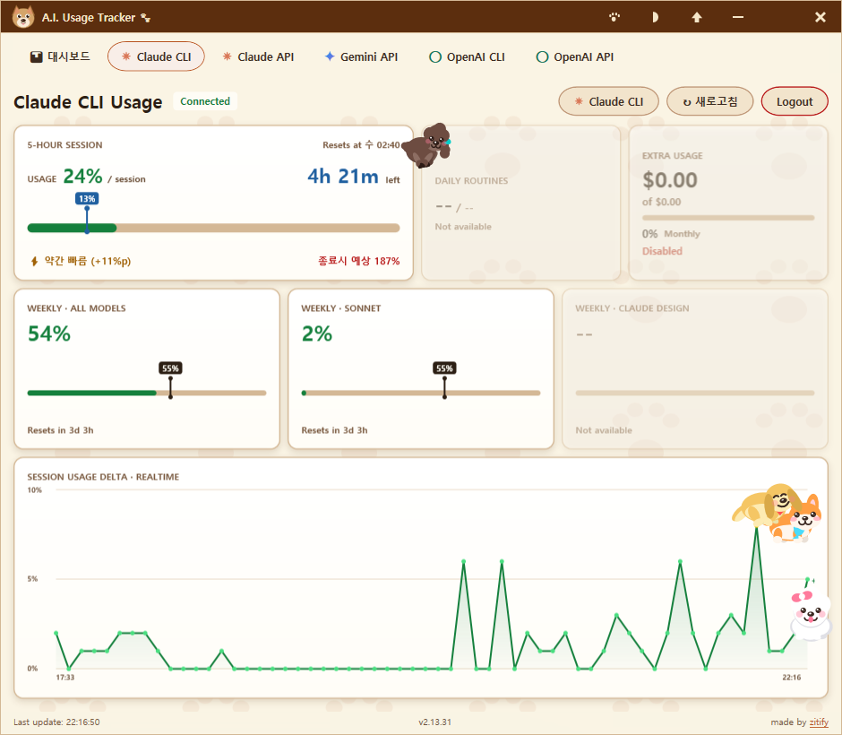 A.I Usage tracker 스크린샷 1